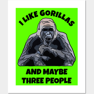 I Like Gorillas Posters and Art